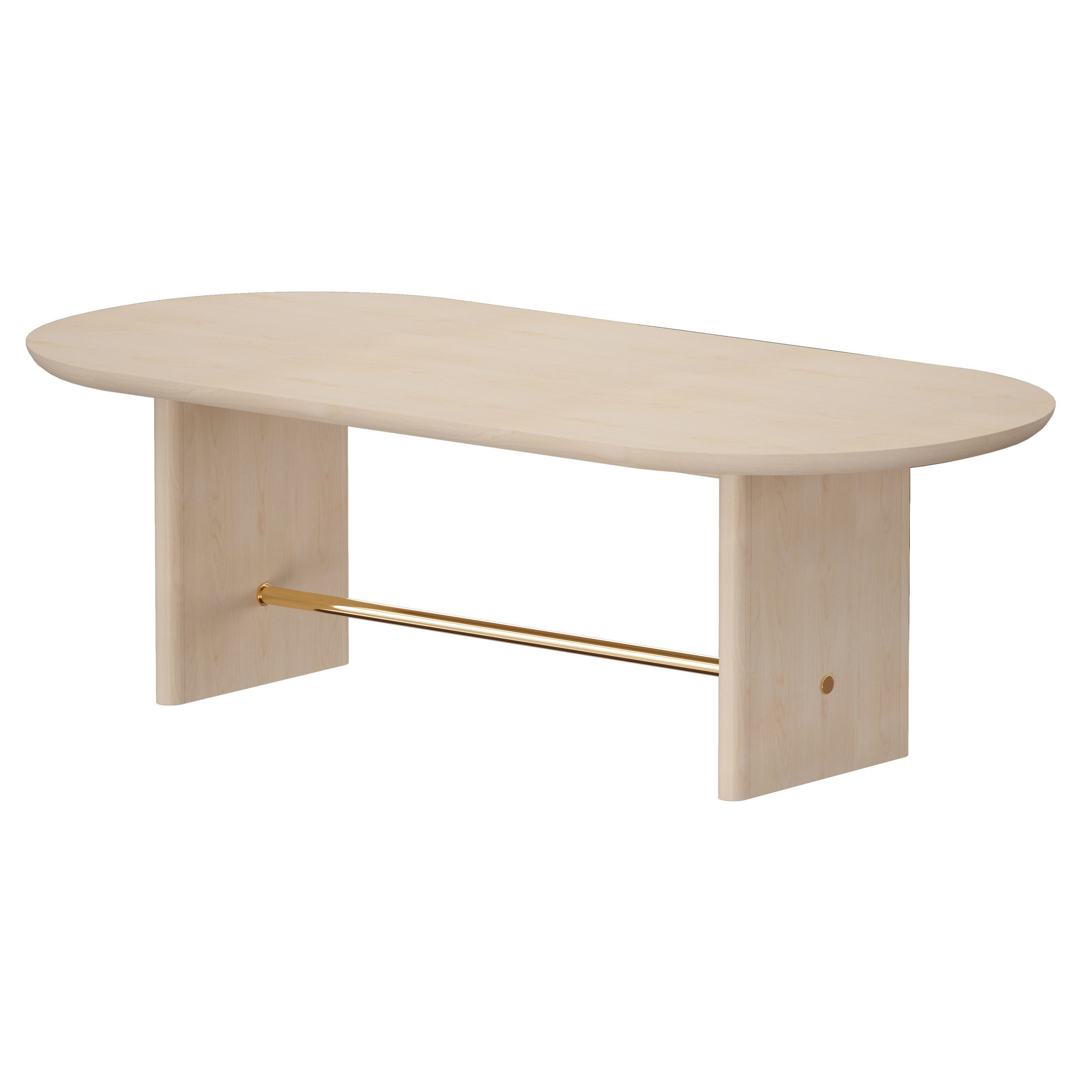 Oli Oval Dining Table Crate and Barrel 3D model_5