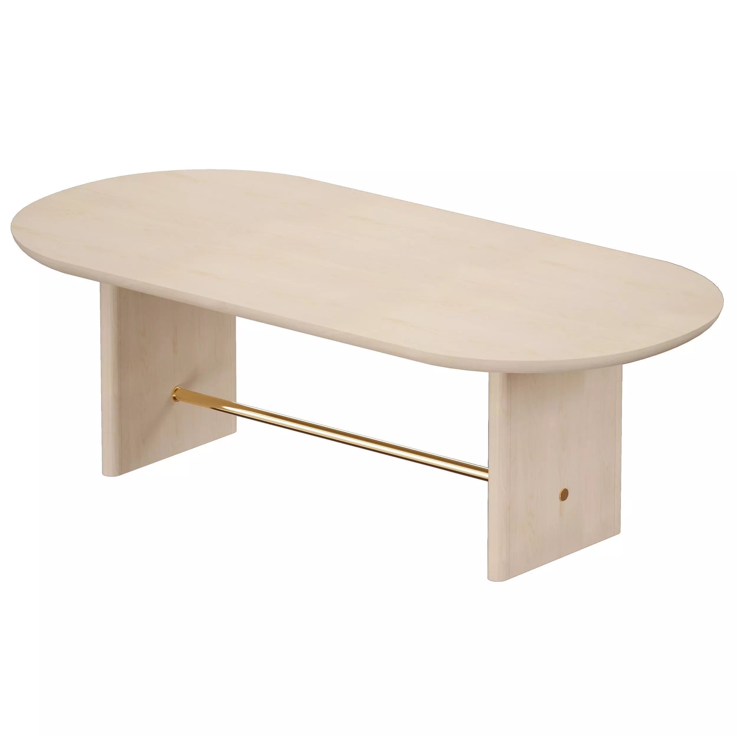 Oli Oval Dining Table Crate and Barrel 3D model_0