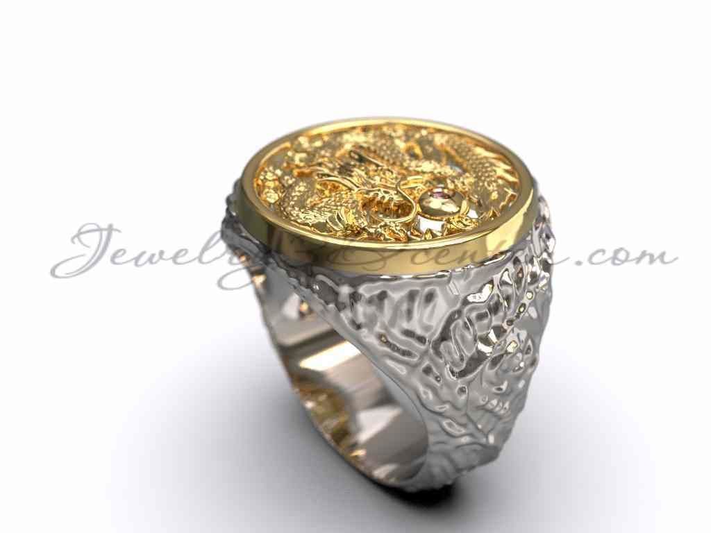 ring with dragon MR 76 3D print model_1