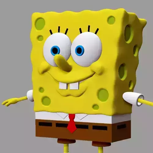 Spongebob Squarepants Low-poly 3D model