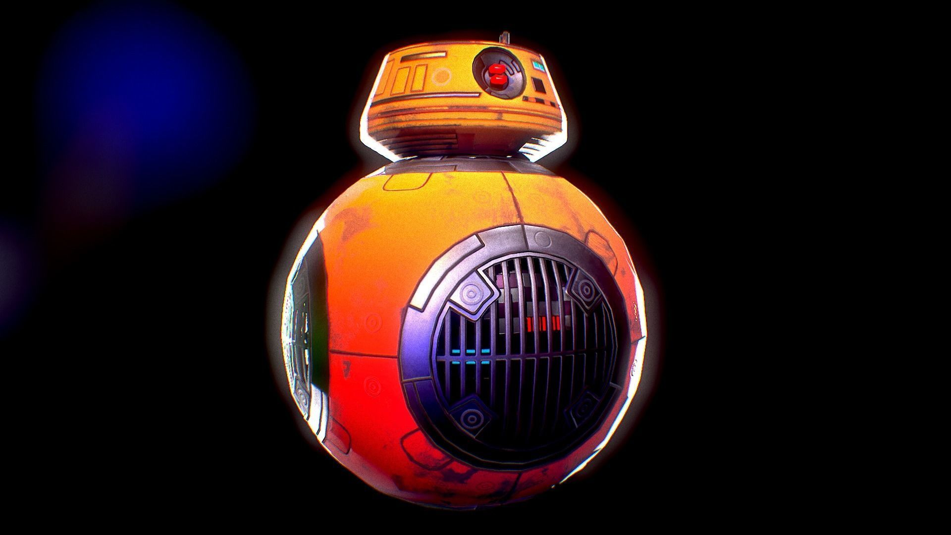 Star Wars Droid BB-9E Low-poly 3D model_2
