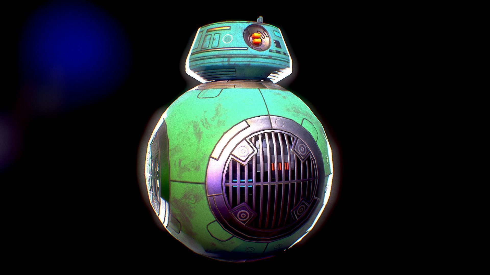 Star Wars Droid BB-9E Low-poly 3D model_4