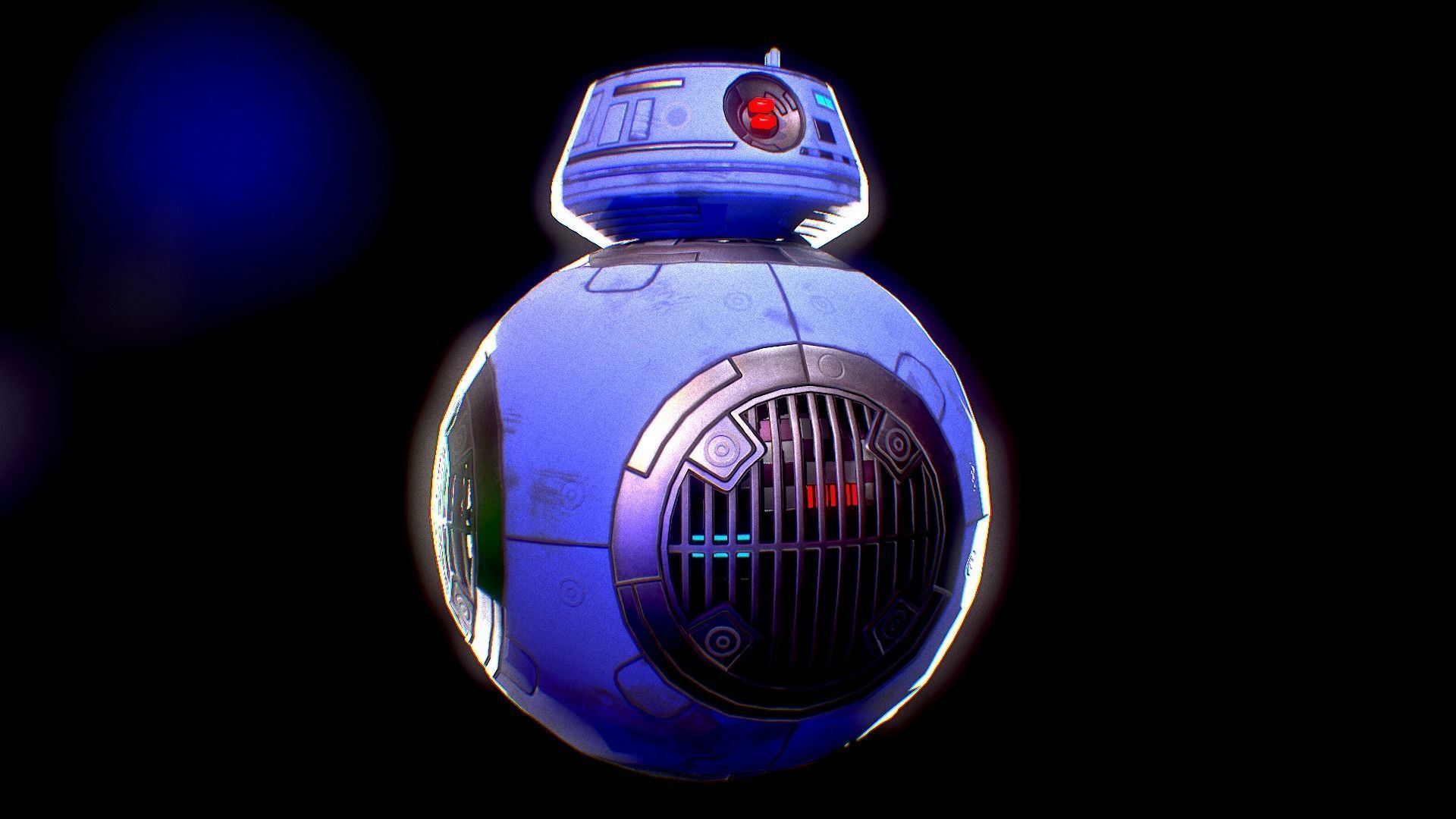 Star Wars Droid BB-9E Low-poly 3D model_3