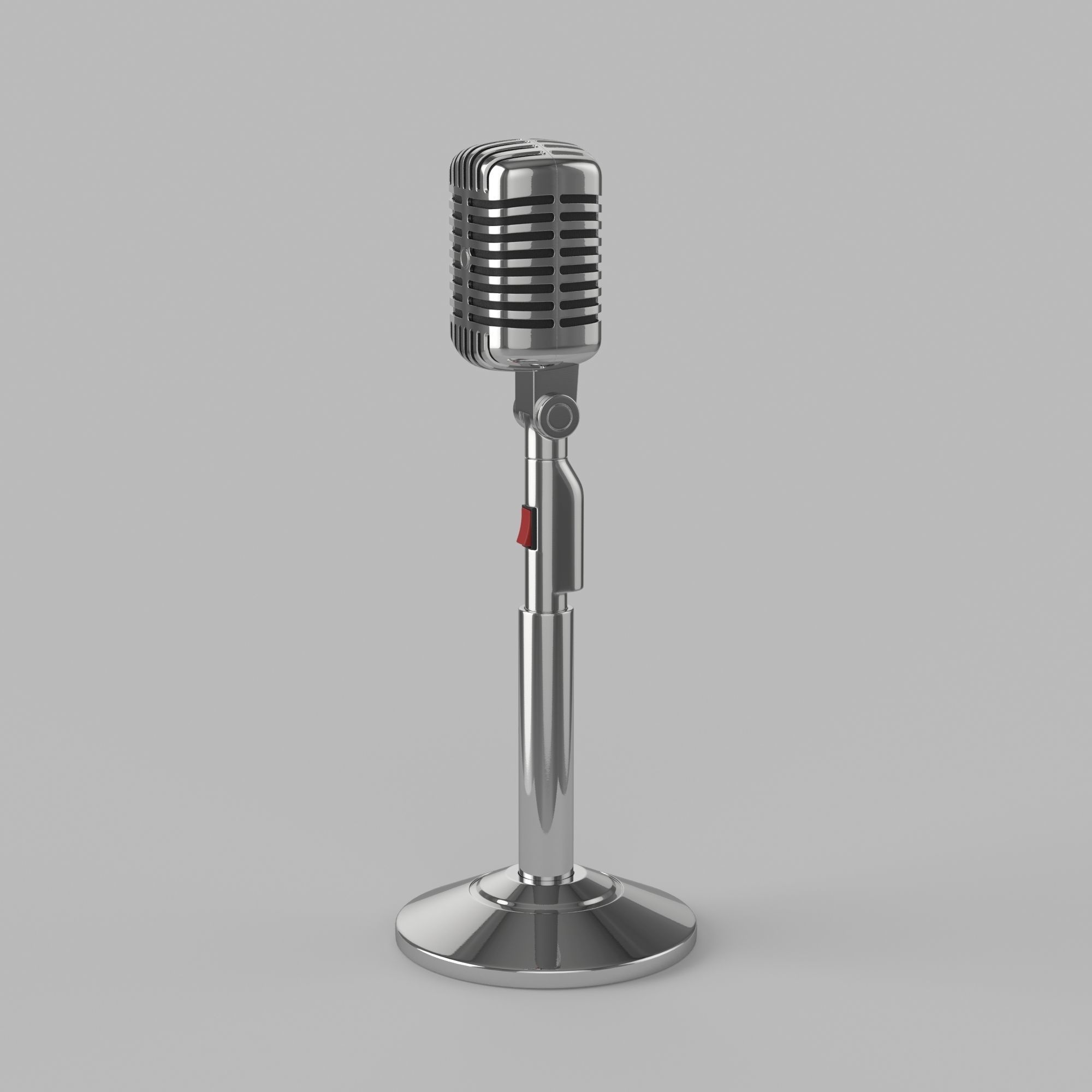 Retro Microphone 3D model_1
