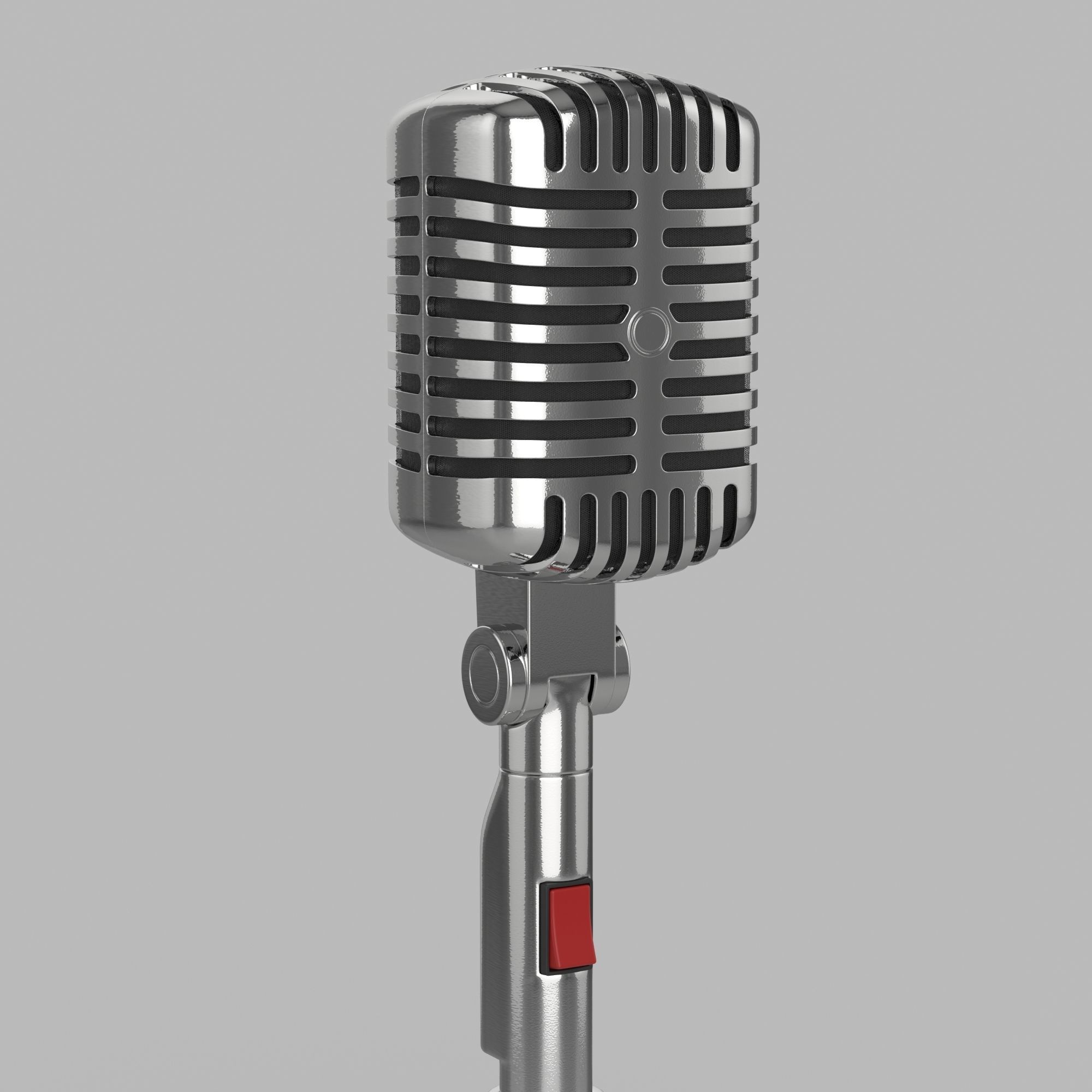 Retro Microphone 3D model_3