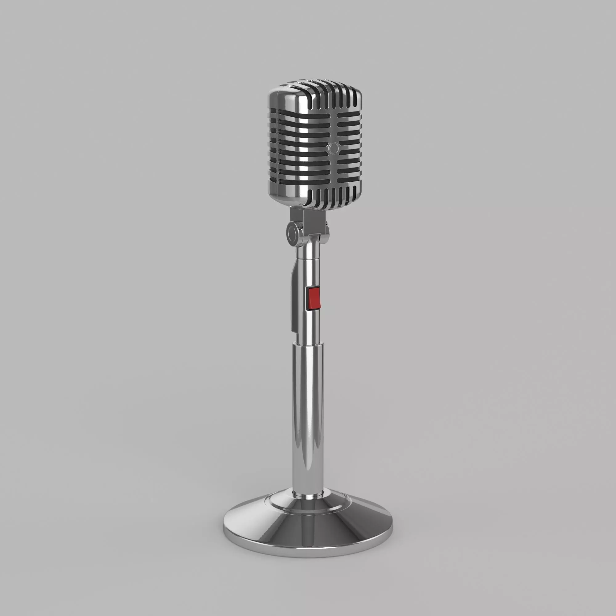 Retro Microphone 3D model_0