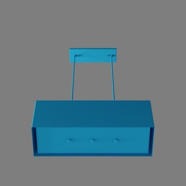 Matte gold  chandelier kit 3D model_11