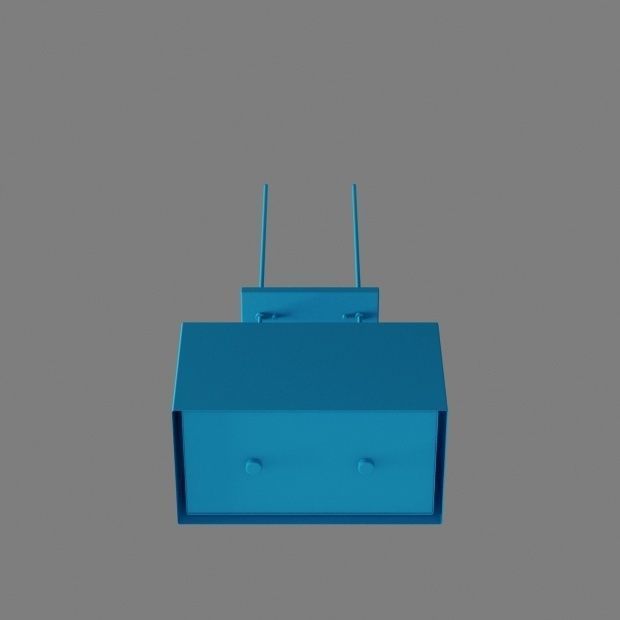 Matte gold  chandelier kit 3D model_15