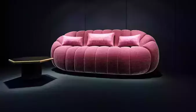 red sofa 