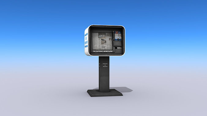 Newspaper Vending Machine Low-poly 3D model
