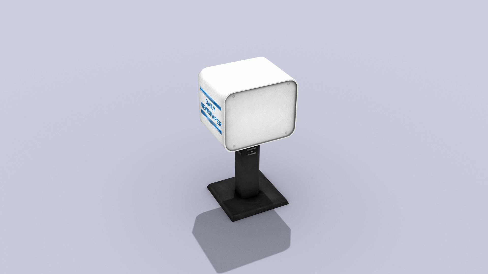 Newspaper Vending Machine Low-poly 3D model_3
