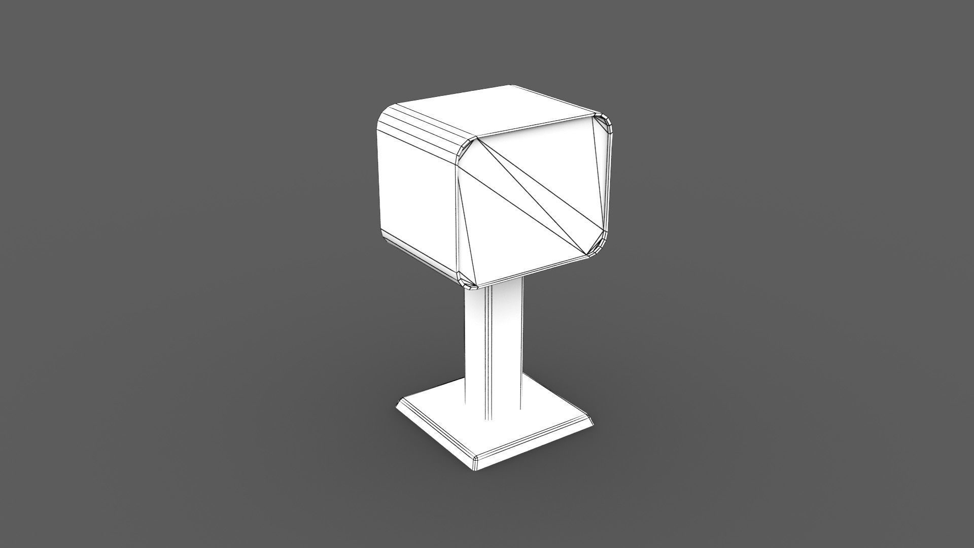Newspaper Vending Machine Low-poly 3D model_7