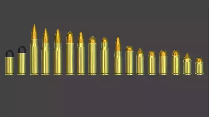 Bullet Pack Low-poly 3D model