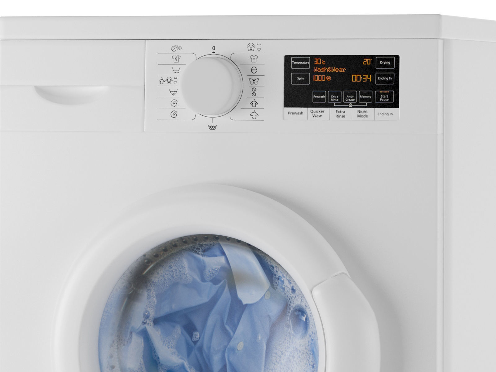 Washing machine and clothes basket trash 3D model_3