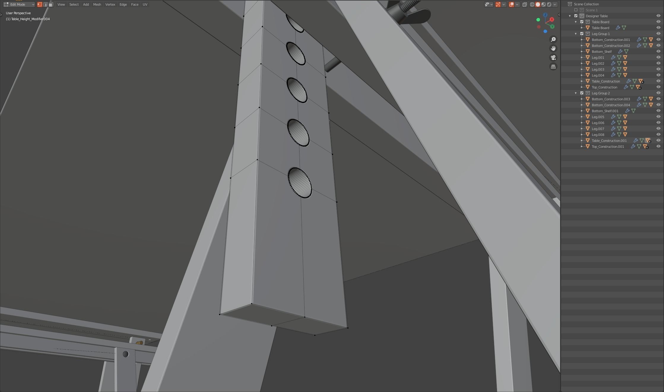 Designers Table 3D model_7