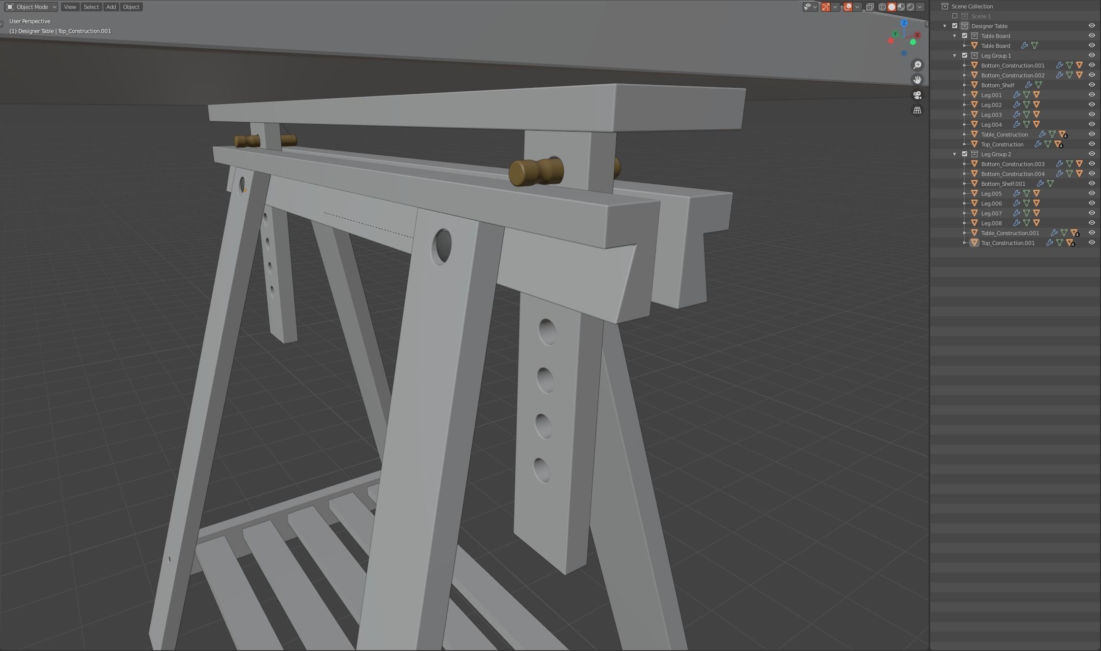 Designers Table 3D model_6