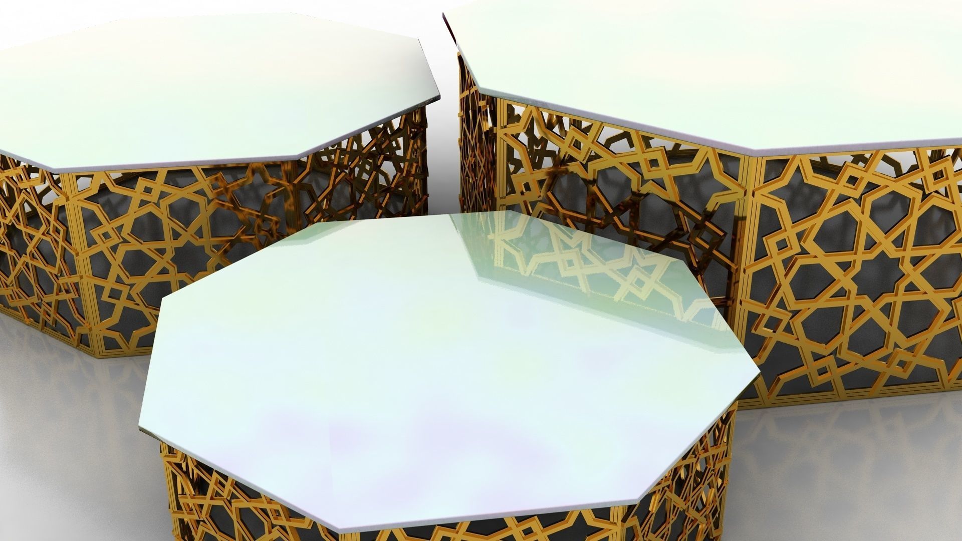 Arabesque Table 3D model_1