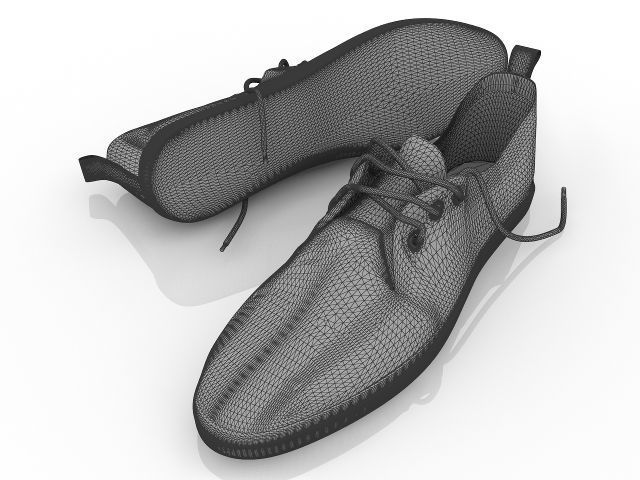 Canvas shoes 3D model_2