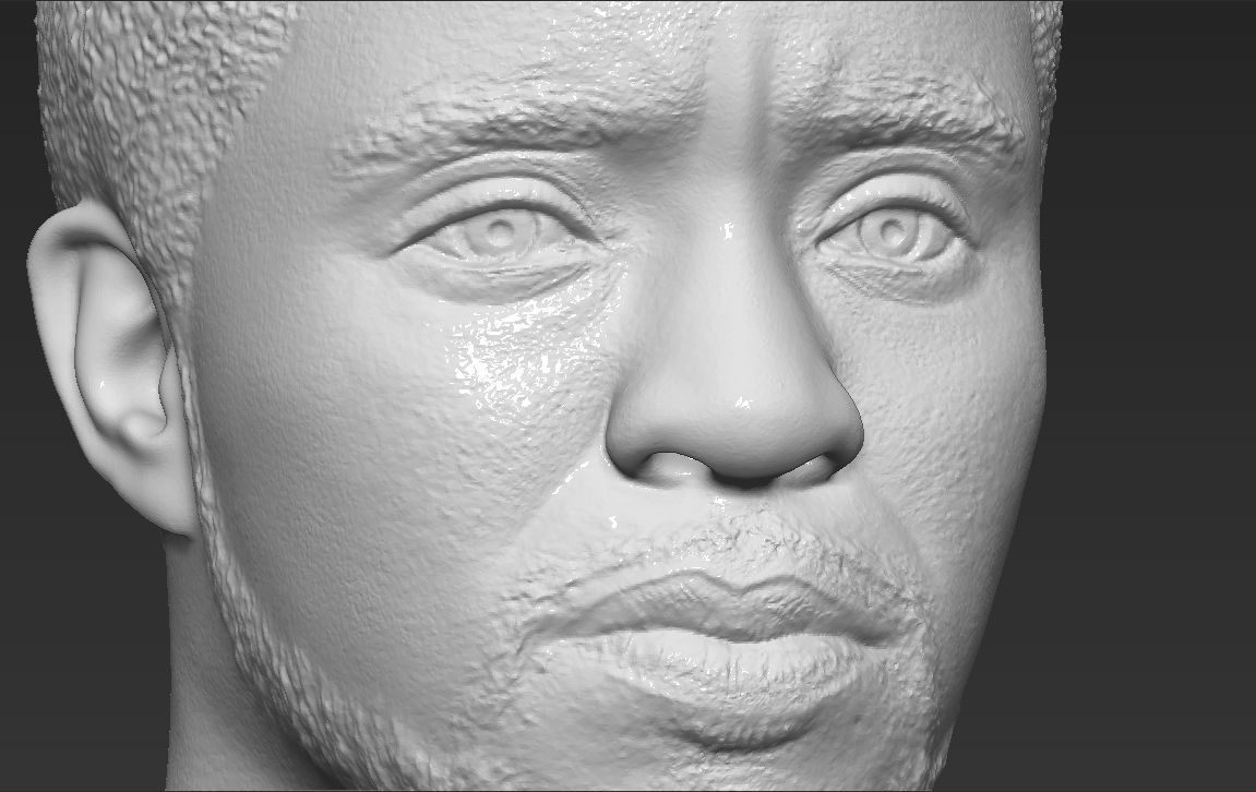 Chad Boseman Black Panther bust 3D printing ready stl obj 3D print model_22
