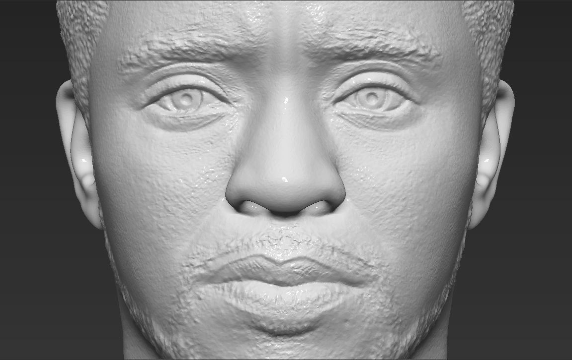 Chad Boseman Black Panther bust 3D printing ready stl obj 3D print model_21