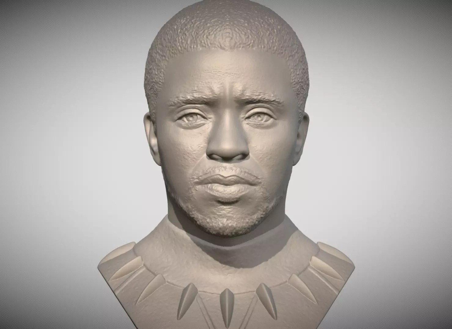 Chad Boseman Black Panther bust 3D printing ready stl obj 3D print model_0