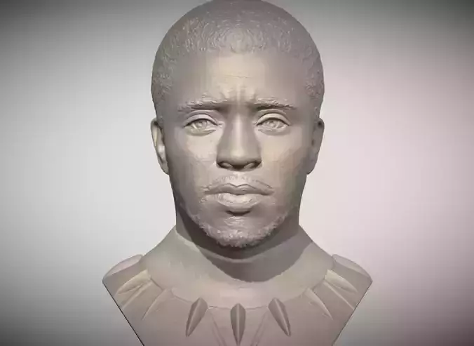 Chad Boseman Black Panther bust 3D printing ready stl obj 3D print model