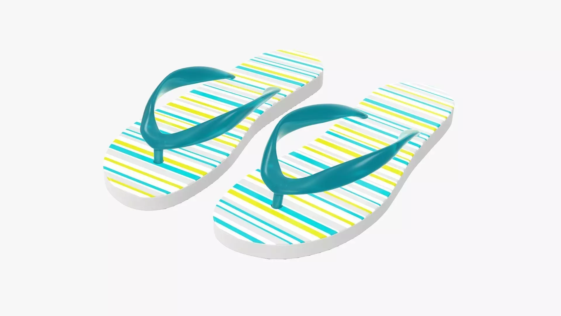 Flip-flops woman summer beach footwear 01 3D model