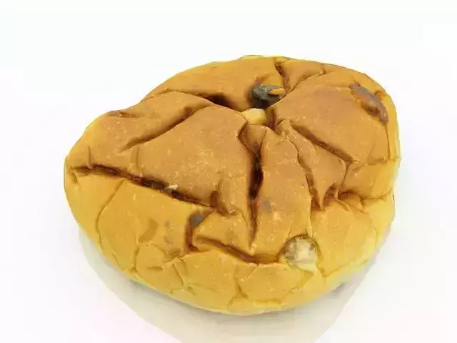 Bun with raisins 3D model