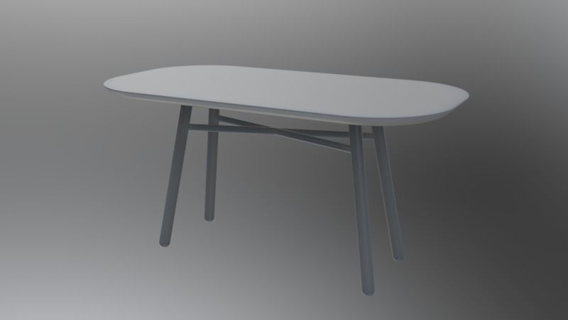 Table side Free 3D model_3