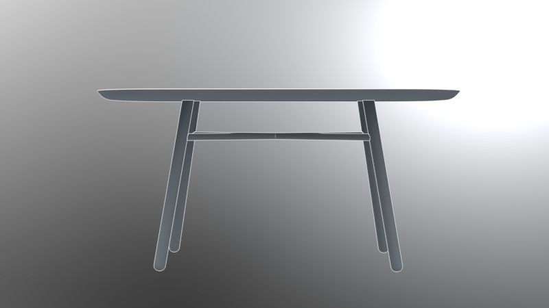 Table side Free 3D model_2