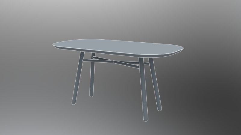 Table side Free 3D model_1
