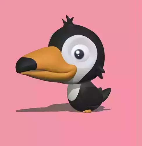 Toucan plastic bird 3D print model