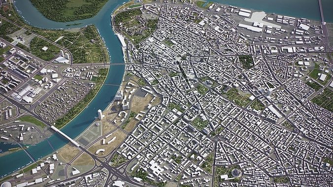 Belgrade Low-poly 3D model 3