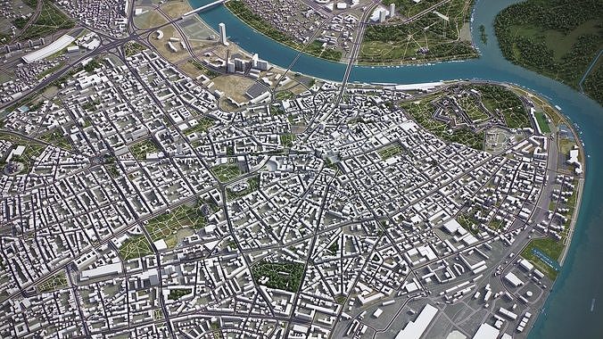 Belgrade Low-poly 3D model 6