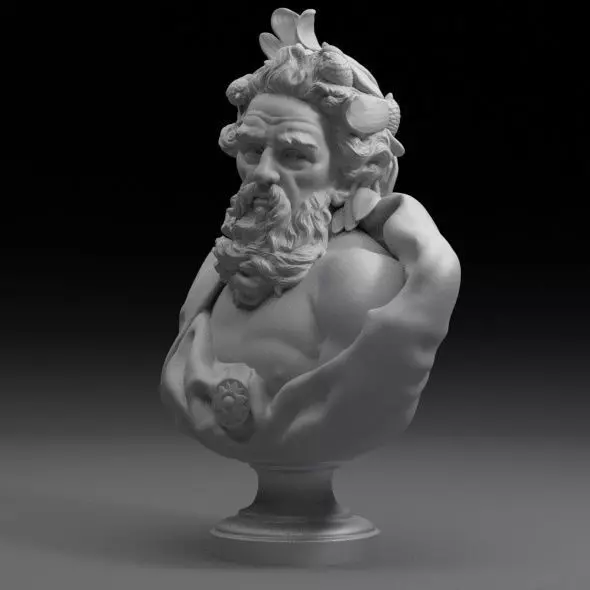 Bust Of Neptune  3D model_0