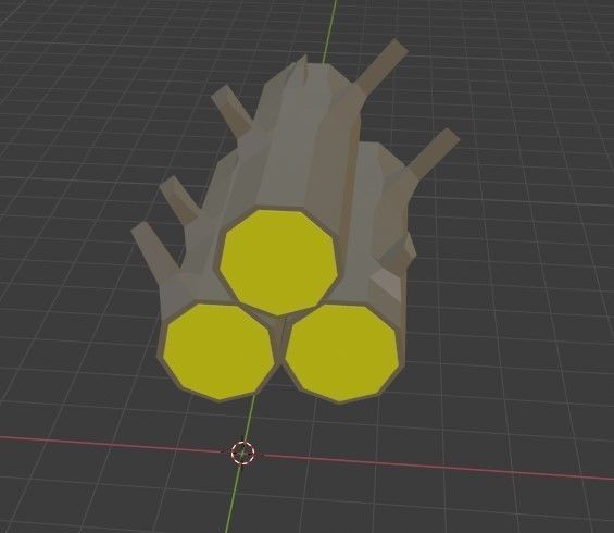 TREE AND LOGS Free low-poly 3D model_1