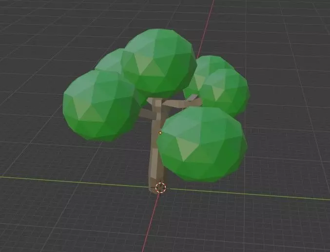 TREE AND LOGS Free low-poly 3D model_0