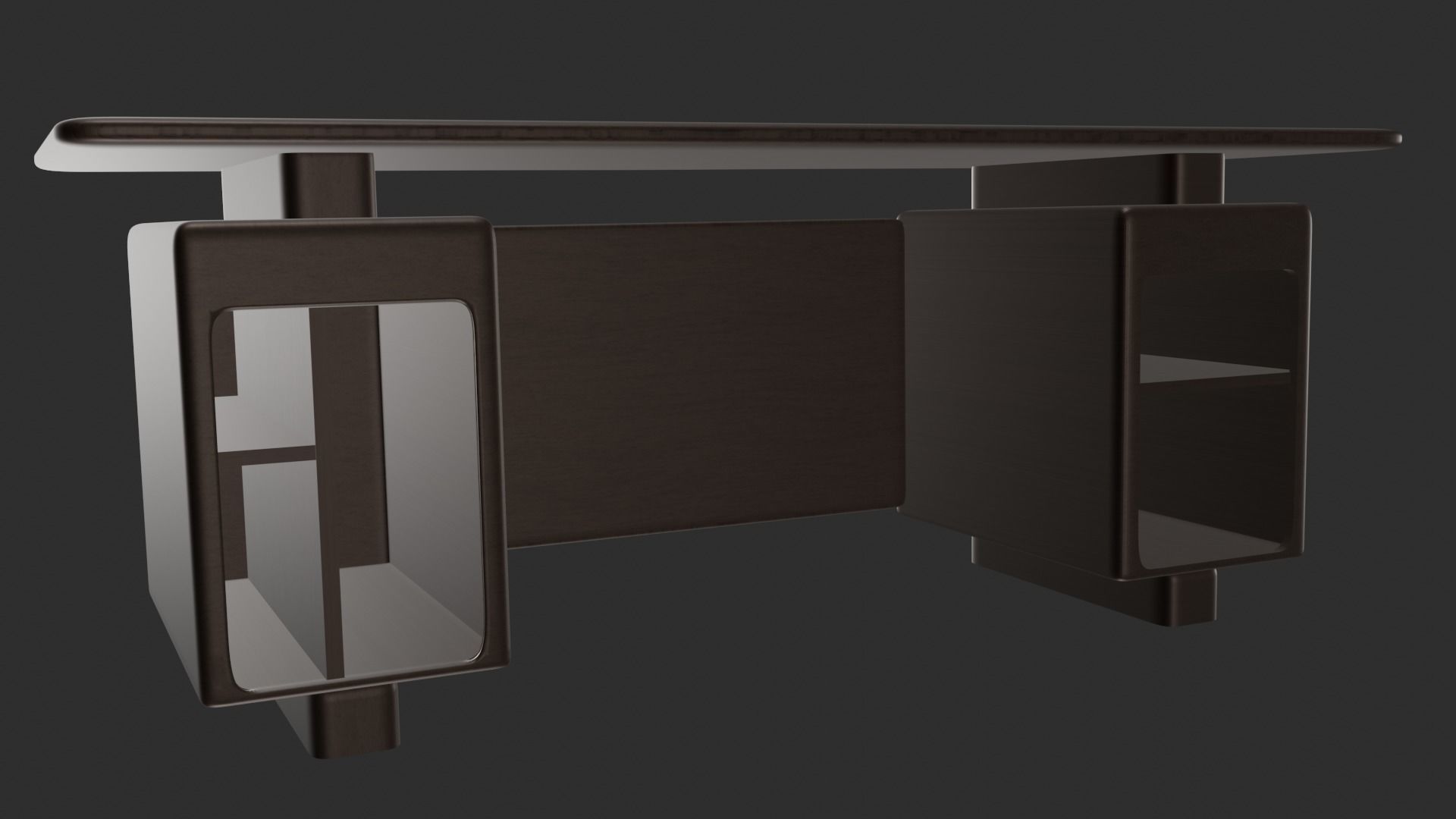 Modern desk Free low-poly 3D model_3