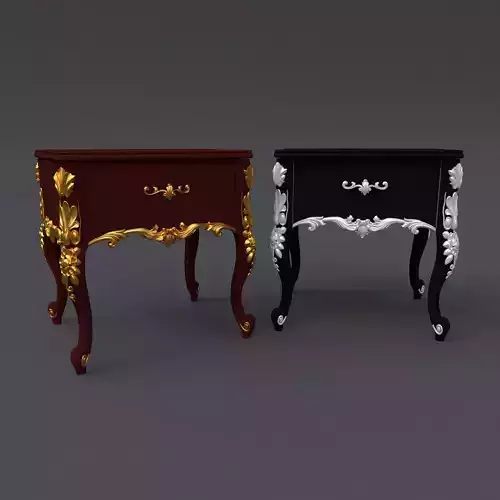 nightstand ornate bedside table