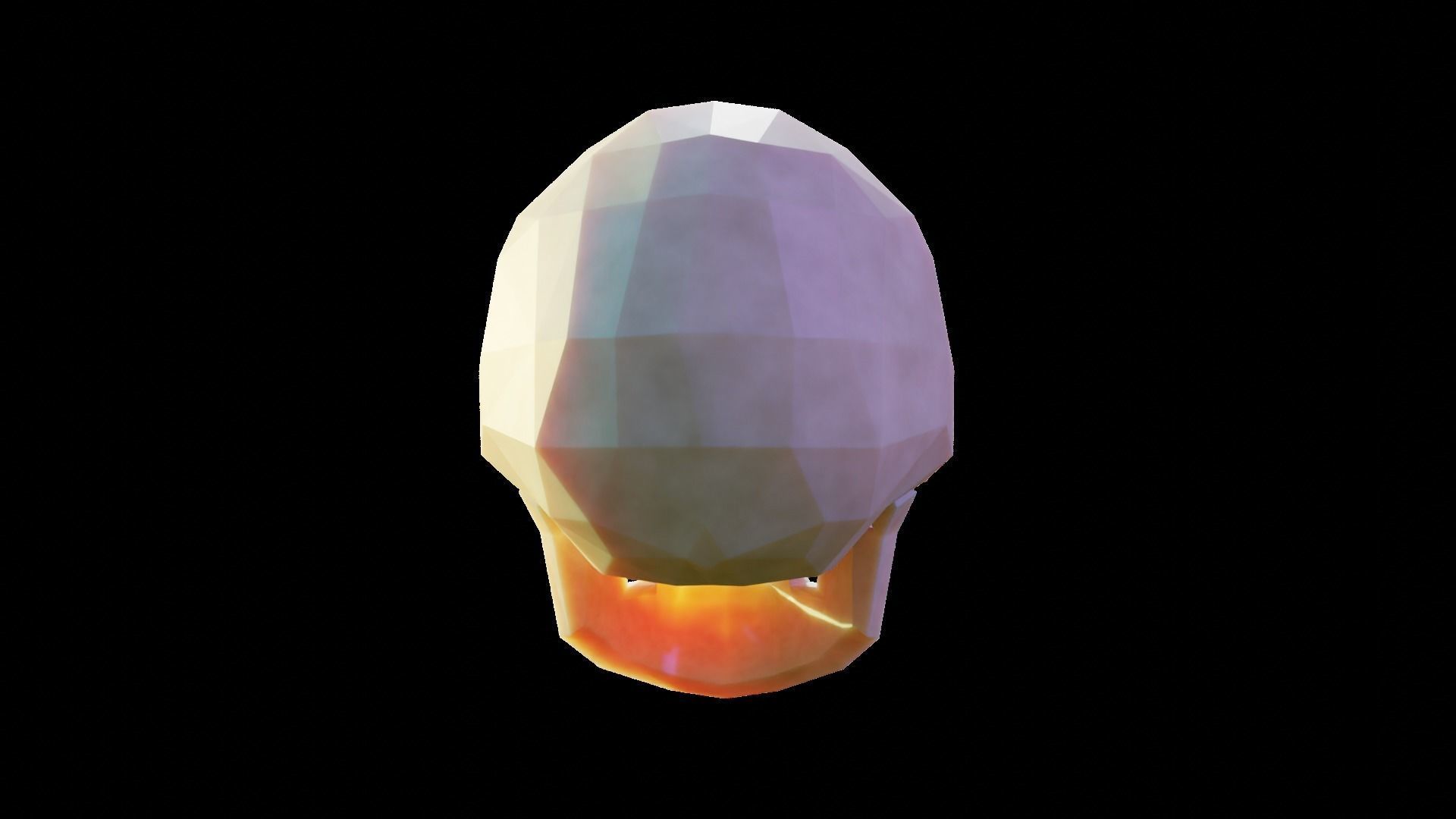 Low Poly Stylized Skull Low-poly 3D model_4