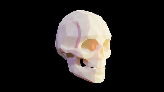 Low Poly Stylized Skull Low-poly 3D model