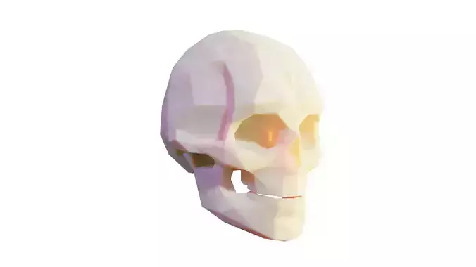Low Poly Stylized Skull Low-poly 3D model