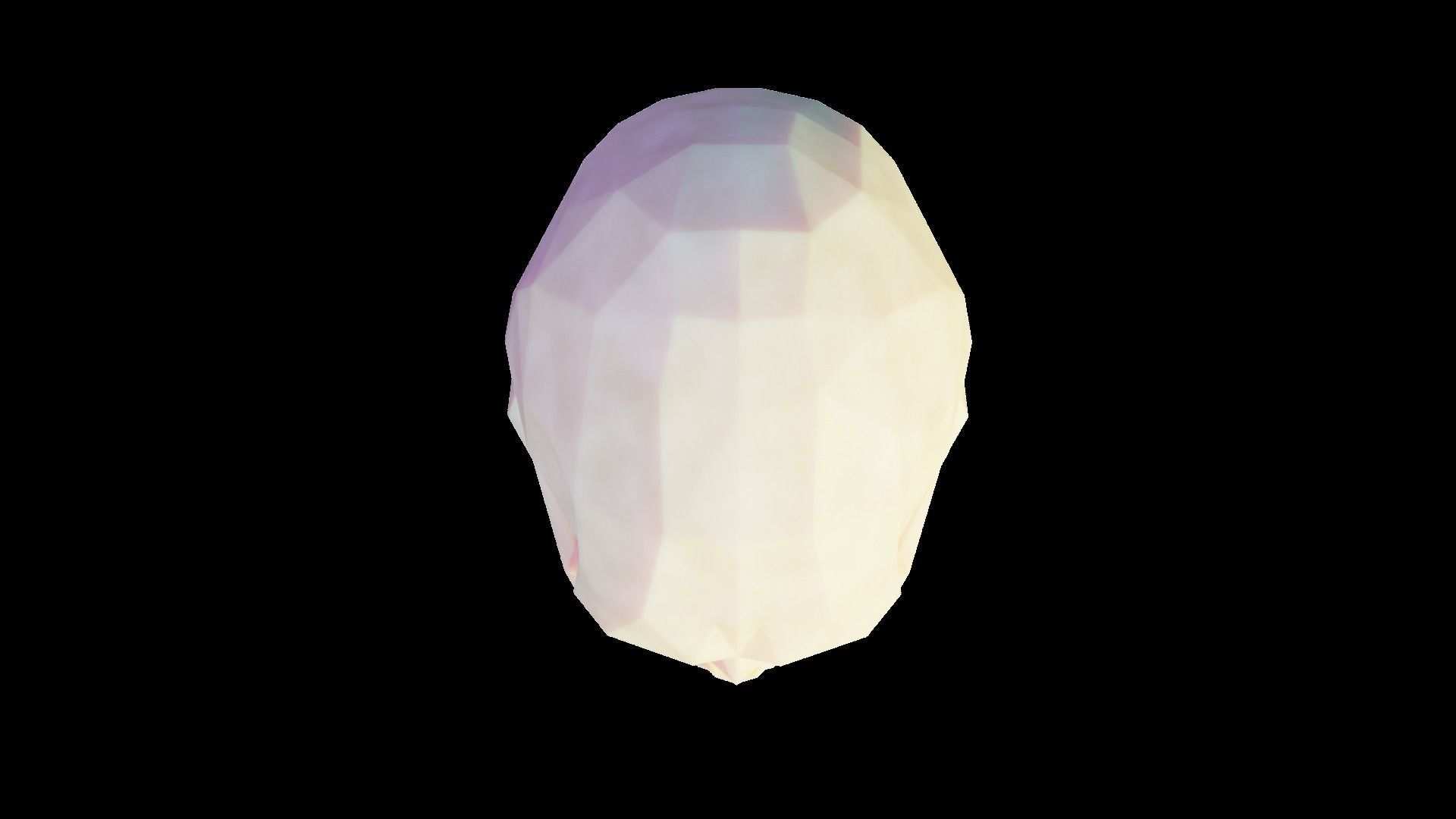 Low Poly Stylized Skull Low-poly 3D model_6