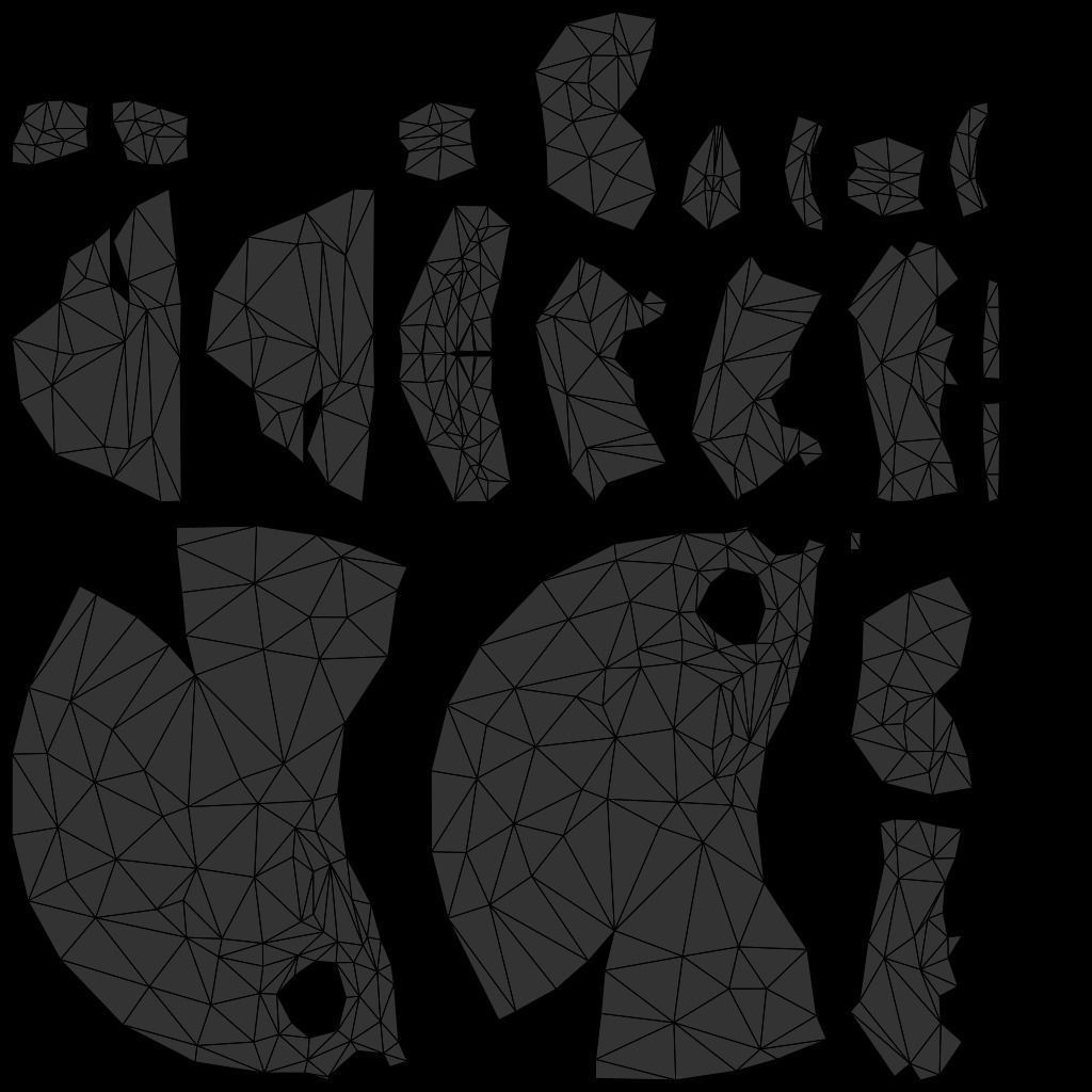 Low Poly Stylized Skull Low-poly 3D model_8