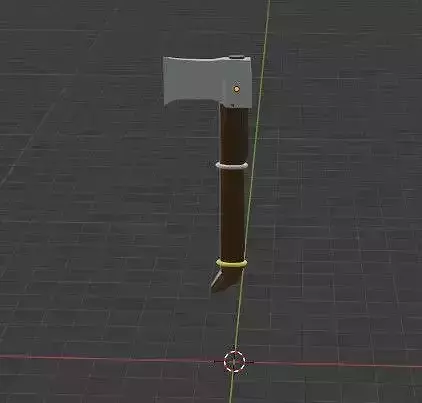 low-poly axe