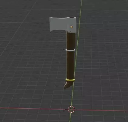 low-poly axe Free low-poly 3D model_0