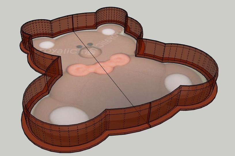 Bear Cookie Cutter 3D print model_2