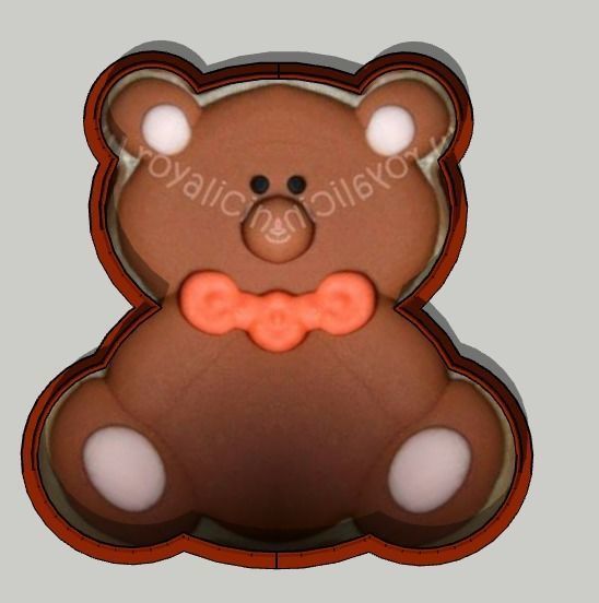Bear Cookie Cutter 3D print model_1