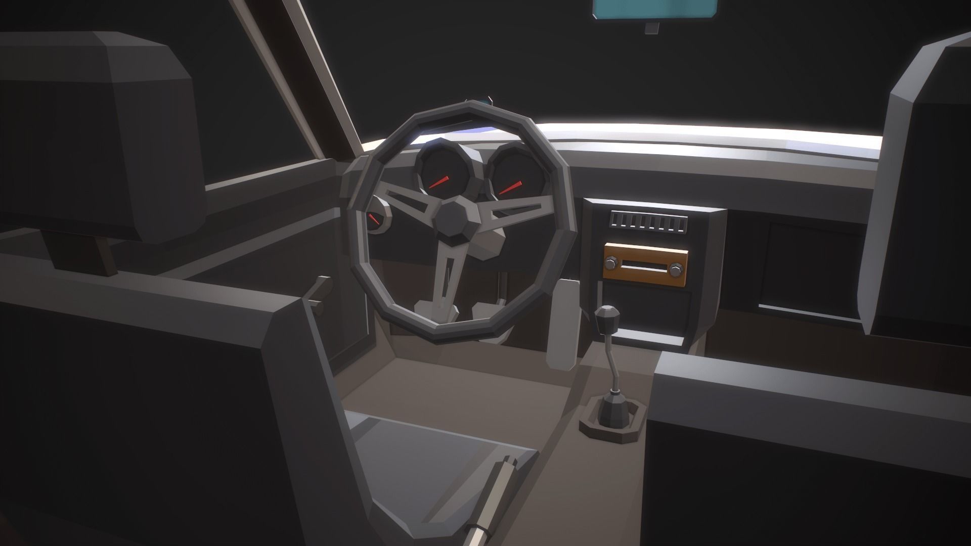 Low-Poly Retro Sports Car 01 Low-poly 3D model_10