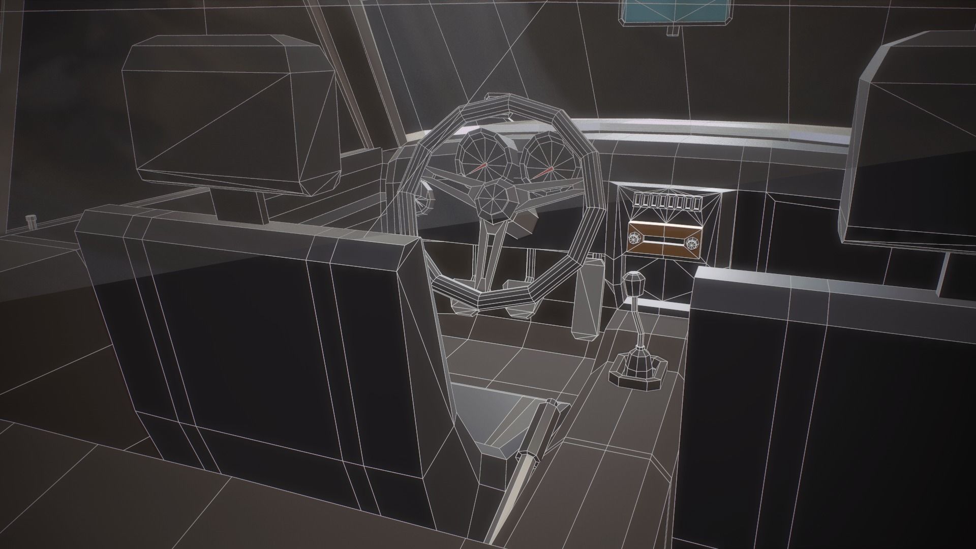 Low-Poly Retro Sports Car 01 Low-poly 3D model_12